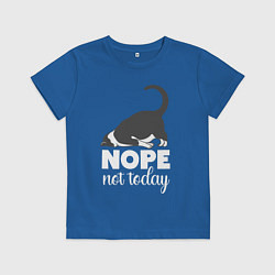 Футболка хлопковая детская Нет - не сегодня, цвет: синий