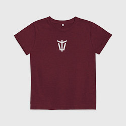 Футболка хлопковая детская Icon white Within Temptation, цвет: меланж-бордовый