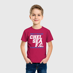 Футболка хлопковая детская Chelsea Stamford Bridge, цвет: маджента — фото 2