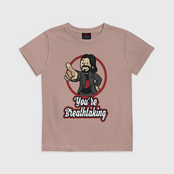 Футболка хлопковая детская Vault Keanu Reeves, цвет: пыльно-розовый