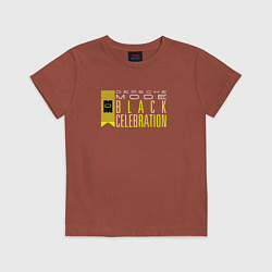 Футболка хлопковая детская Depeche Mode - Black Celebration tour logo, цвет: кирпичный