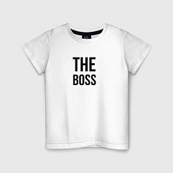 Футболка хлопковая детская The boss - Couple, цвет: белый