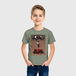 Футболка хлопковая детская Red Dead Redemption II, цвет: авокадо — фото 2