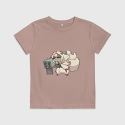 Футболка хлопковая детская Опасная Фапута, цвет: пыльно-розовый