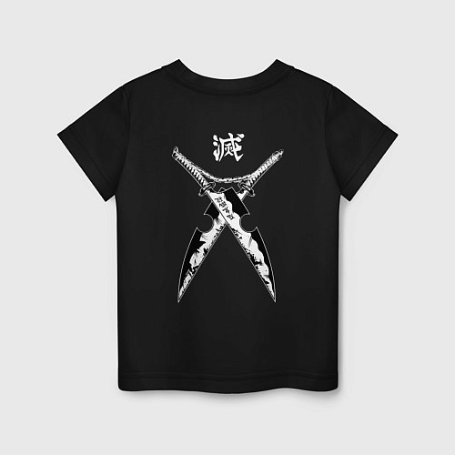 Детская футболка Клинки Тенгена - клинок демонов / Черный – фото 2
