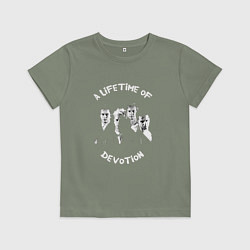 Футболка хлопковая детская Depeche Mode - A lifetime of devotion, цвет: авокадо