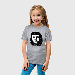 Футболка хлопковая детская Портрет Эрнесто Че Гевары, цвет: меланж — фото 2