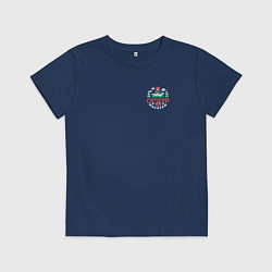 Футболка хлопковая детская Сектор Е, цвет: тёмно-синий