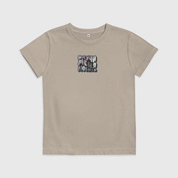Футболка хлопковая детская Научи любить, цвет: миндальный