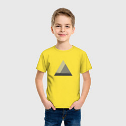 Футболка хлопковая детская Минималистичные треугольники, цвет: желтый — фото 2