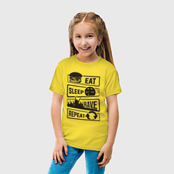 Футболка хлопковая детская Еасть спать рейв, цвет: желтый — фото 2