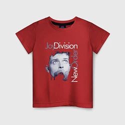 Футболка хлопковая детская Joy Division - Ian Curtis, цвет: красный