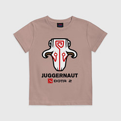 Футболка хлопковая детская Juggernaut Dota 2, цвет: пыльно-розовый