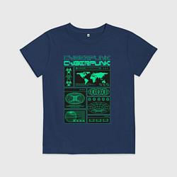 Футболка хлопковая детская Cyberpunk streetwear, цвет: тёмно-синий