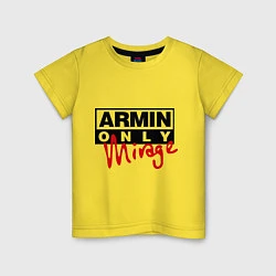 Футболка хлопковая детская Armin Only: Mirage, цвет: желтый