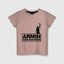 Футболка хлопковая детская Armin van buuren, цвет: пыльно-розовый