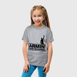 Футболка хлопковая детская Armin van buuren, цвет: меланж — фото 2