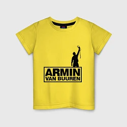 Футболка хлопковая детская Armin van buuren, цвет: желтый