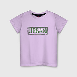 Футболка хлопковая детская Urban style типографика, цвет: лаванда