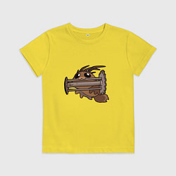 Футболка хлопковая детская Lethal Company: Cute Bug, цвет: желтый