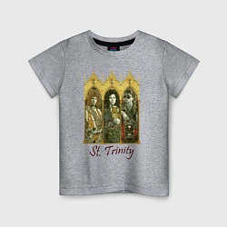 Футболка хлопковая детская St trinity, цвет: меланж