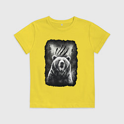 Футболка хлопковая детская Большой Медведь, цвет: желтый