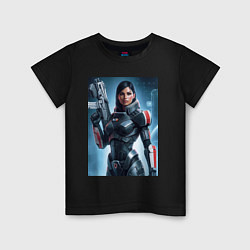 Футболка хлопковая детская Mass Effect -N7 armor, цвет: черный
