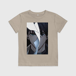 Футболка хлопковая детская Всеведущий читатель Ким Докча и Ю Чжун Хек, цвет: миндальный