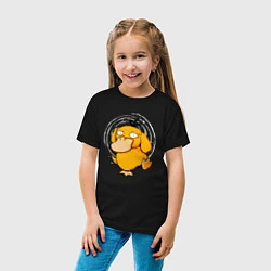 Футболка хлопковая детская Желтая утка псидак, цвет: черный — фото 2