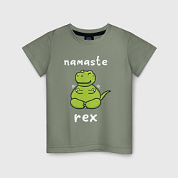 Футболка хлопковая детская Namaste Rex, цвет: авокадо