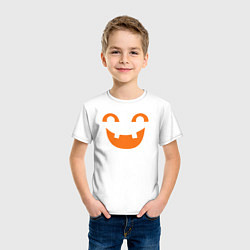 Футболка хлопковая детская Orange smile, цвет: белый — фото 2