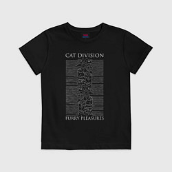 Футболка хлопковая детская Cat division furry pleasures, цвет: черный