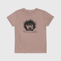 Футболка хлопковая детская Великолепие лесных обитателей, цвет: пыльно-розовый