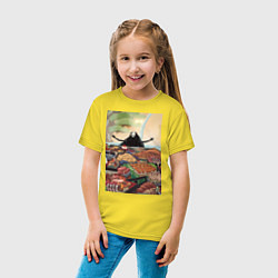 Футболка хлопковая детская Унесённые призраками Безликий Каонаси, цвет: желтый — фото 2