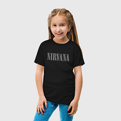 Футболка хлопковая детская Nirvana black album, цвет: черный — фото 2