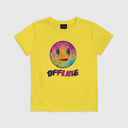 Футболка хлопковая детская Offline улыбка смайла, цвет: желтый
