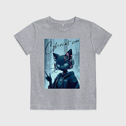 Детская футболка Cybercat 2099 - ai art