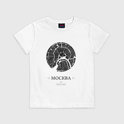Футболка хлопковая детская Меридианы - Москва, цвет: белый