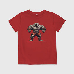 Футболка хлопковая детская Гигантский страж, цвет: красный