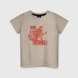 Футболка хлопковая детская Punks style, цвет: миндальный