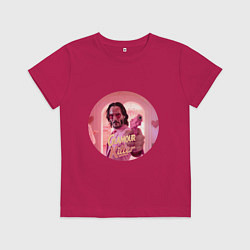 Футболка хлопковая детская Джон Уик в гламурный убийца, цвет: маджента
