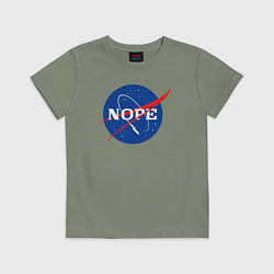 Футболка хлопковая детская Nope NASA, цвет: авокадо