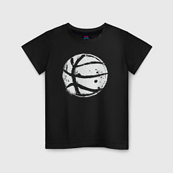 Футболка хлопковая детская Basket balls, цвет: черный