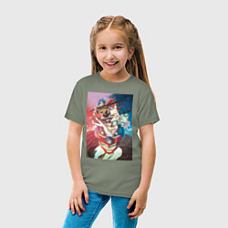 Футболка хлопковая детская Гуррен-Лаганн Ния Тэппелин, цвет: авокадо — фото 2