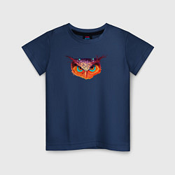 Футболка хлопковая детская Мудрая волшебная сова, цвет: тёмно-синий