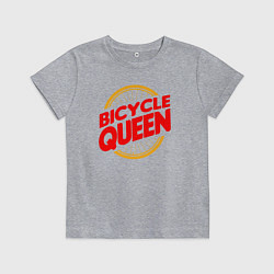 Футболка хлопковая детская Велосипедная королева, цвет: меланж