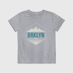 Футболка хлопковая детская Brooklyn city, цвет: меланж