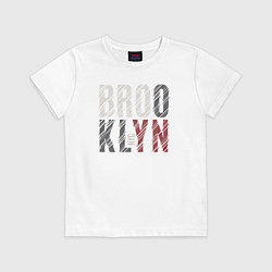 Футболка хлопковая детская NYC Brooklyn, цвет: белый
