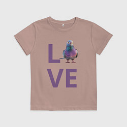 Детская футболка Любовь к голубям