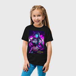 Футболка хлопковая детская League of Legends Akali Kda, цвет: черный — фото 2